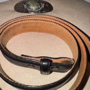 Tiffany & Co. Black and Tan Calfskin Leather Women's or Men’s Belt, Size 34